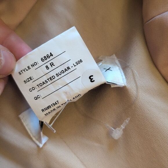 NWOT After Six Whisper Satin Maxi Dress Draped Tulip Gown Toasted Sugar Pink 8 - Picture 9 of 15